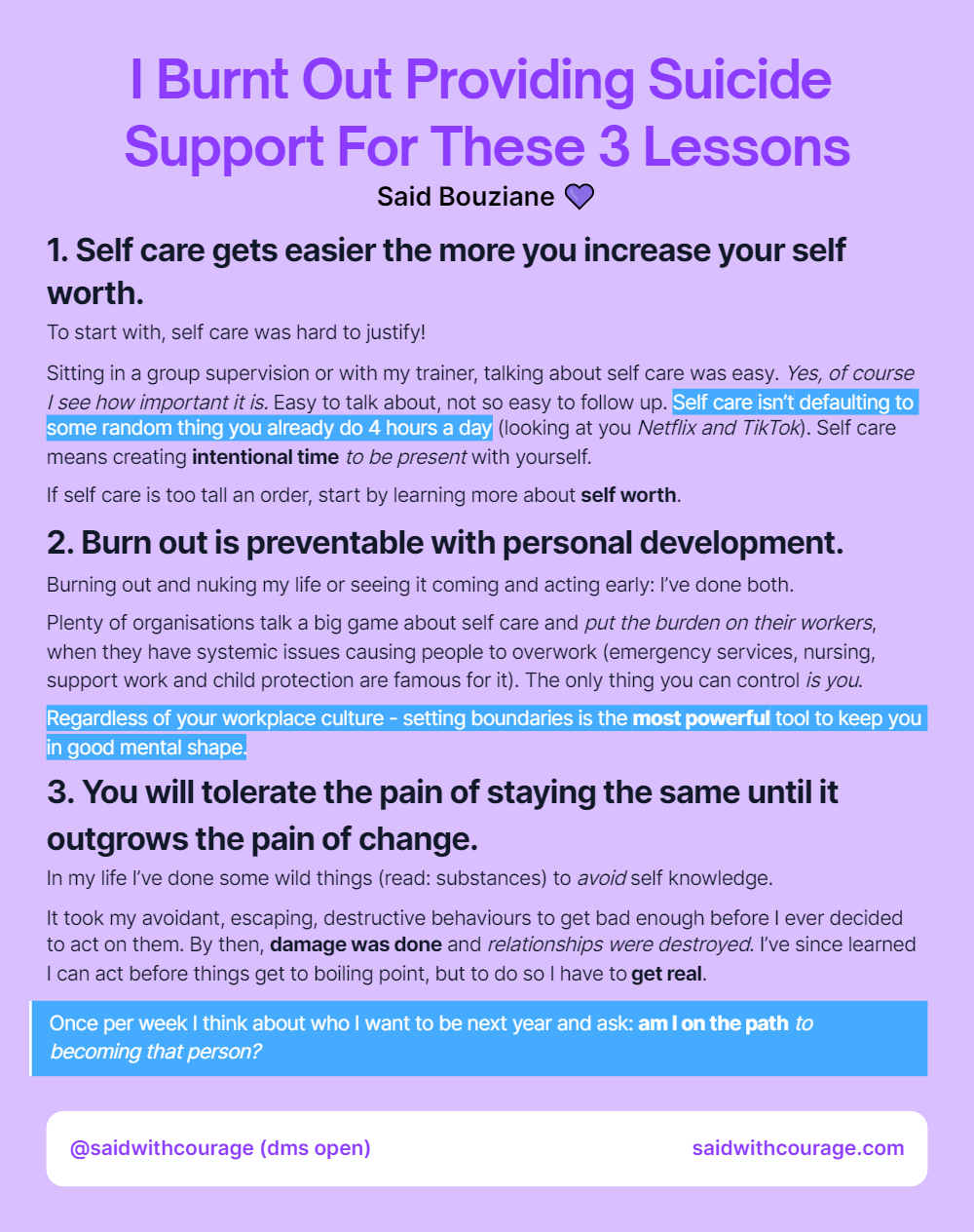 I Burnt Out Providing Suicide Support For These 3 Lessons