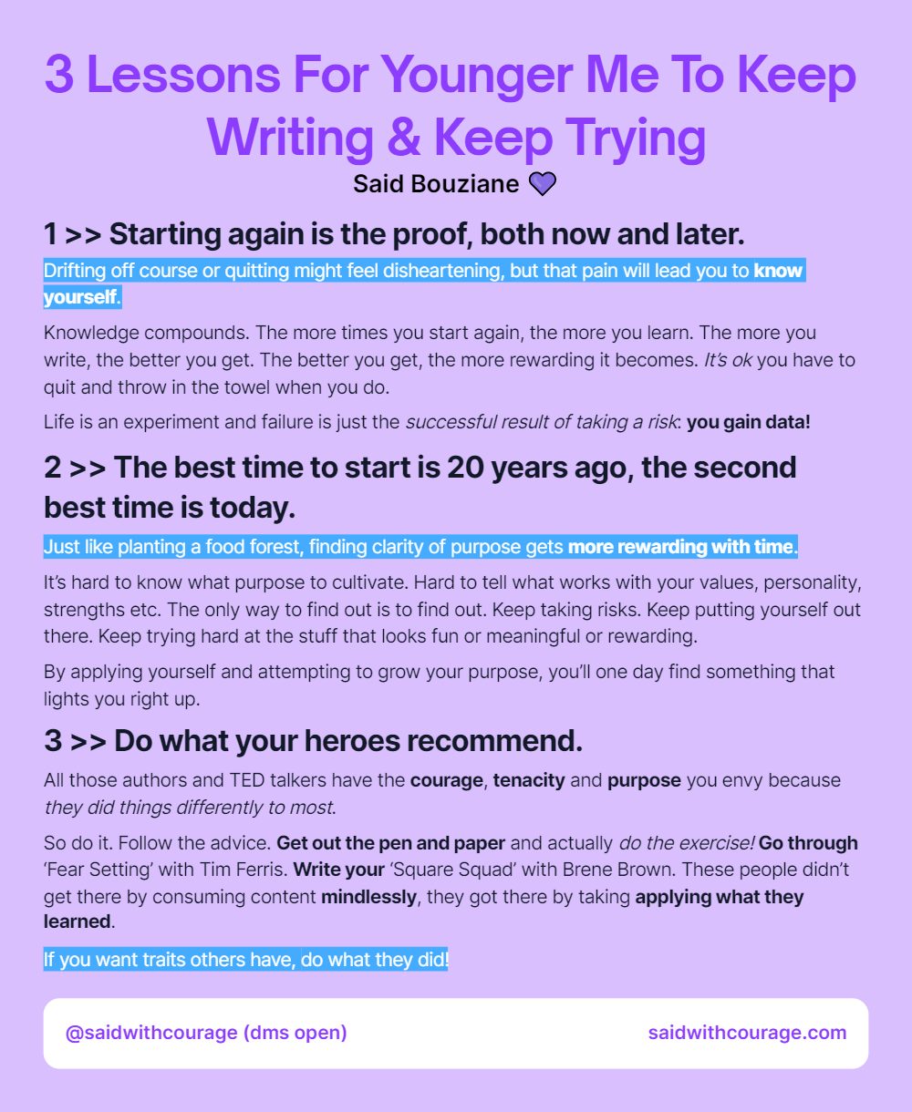 3 Lessons For Younger Me To Keep Writing & Keep Trying